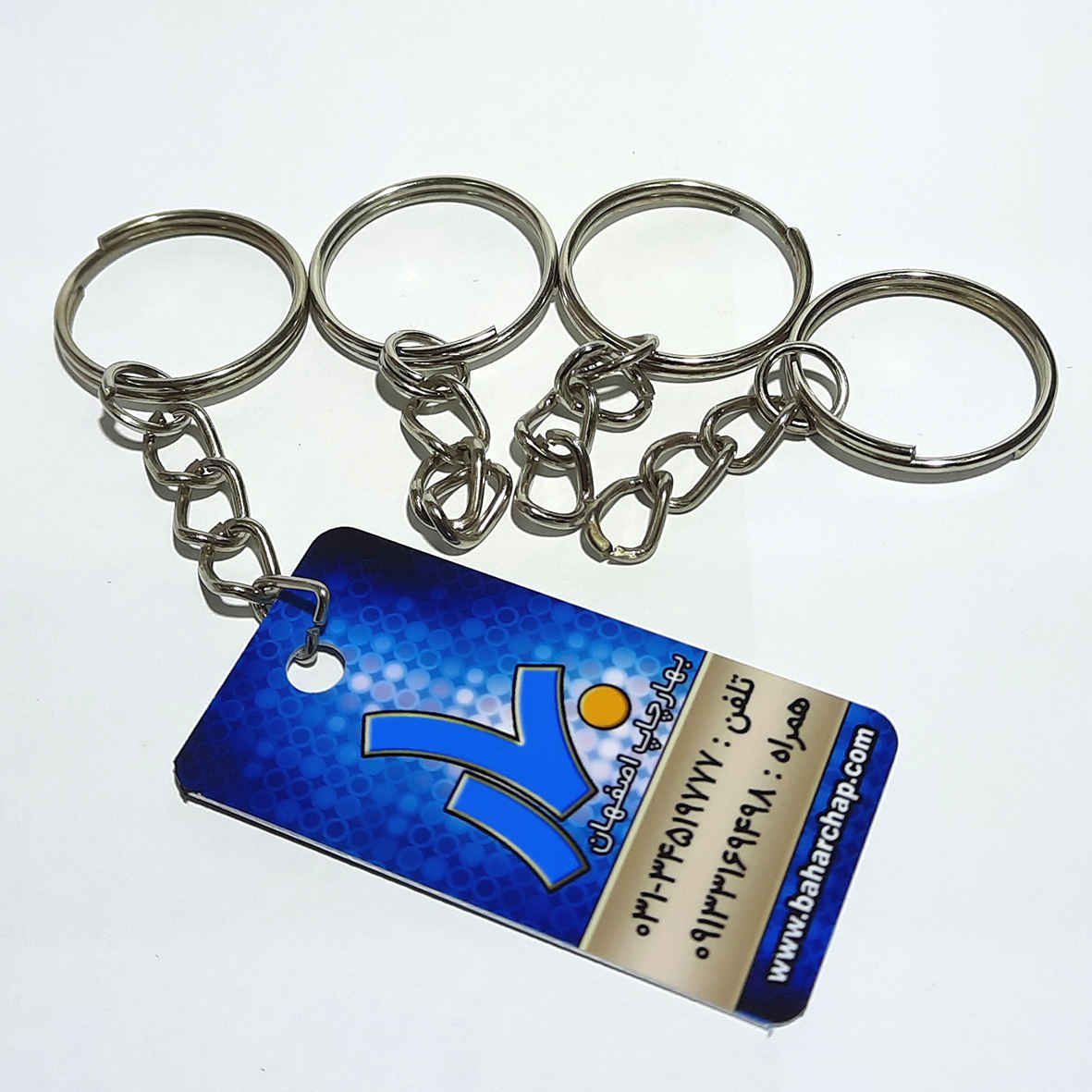 فروشگاه و خدمات اینترنتی بهارچاپ اصفهان-حلقه جا کلیدی رنگ استیل (100 عددی) - steel keyring (100 pcs)