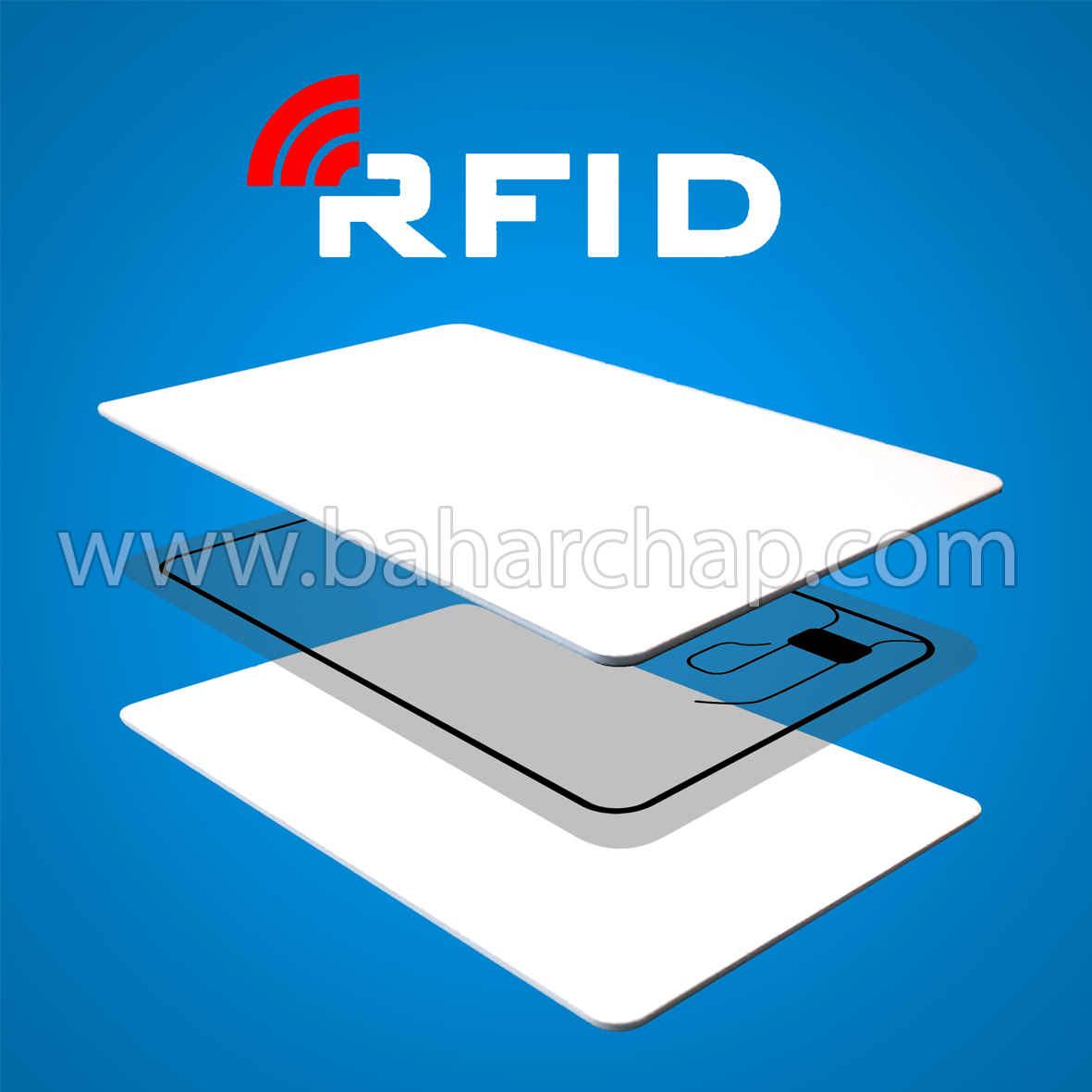فروشگاه و خدمات اینترنتی بهارچاپ اصفهان-کارت خام pvc (RFID) جوهر افشان-PVC RFID Card 13.56MHZ 1K with Chip